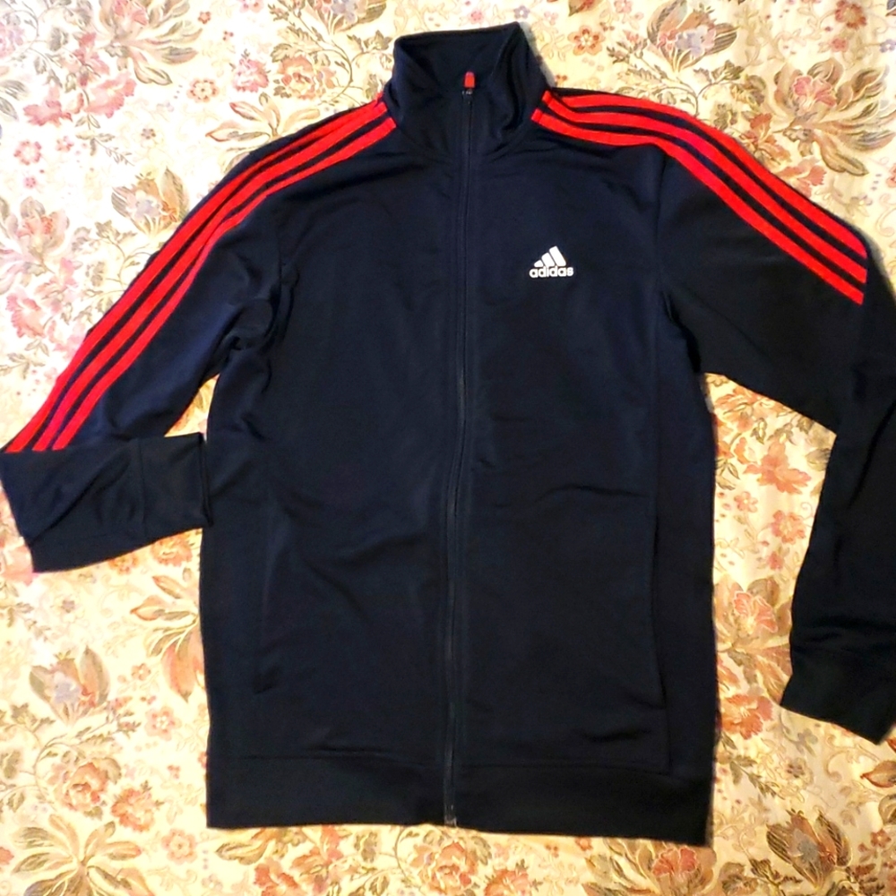 Black and Red ADIDAS Light Jacket